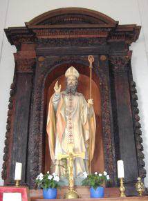 Het huidige Sint Lambertusbeeld in deze kapel.